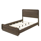 Brown Mid Century Wood King Bed – OROA, view 4
