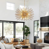 Mid-Century Modern 12-Light Starburst Chandelier - OROA