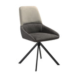 Two Tone Gray Swivel Dining Chairs Set of 2 – OROA, view 1