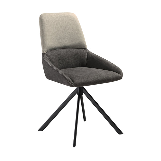 Two Tone Gray Swivel Dining Chairs Set of 2 – OROA, view 1