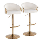 Glam Adjustable Bar Stool (S/2) - Claire