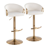 Glam Adjustable Bar Stool (S/2) - Claire