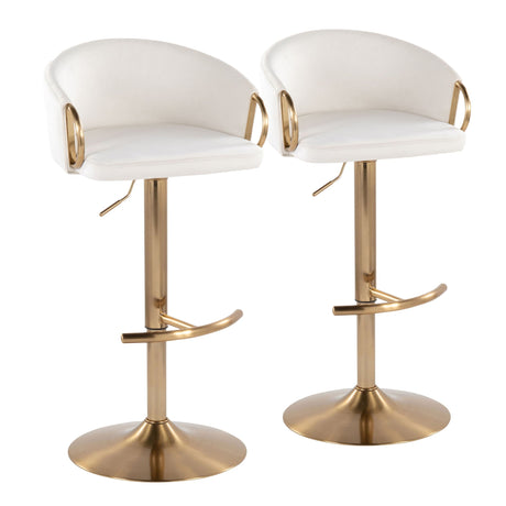 Glam Adjustable Bar Stool (S/2) - Claire