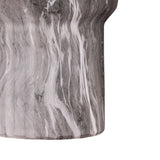 Round Geometric Outdoor/Indoor End Table - Marble