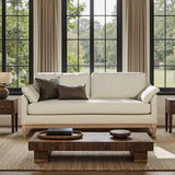 Pasadena Modern Farmhouse Sofa, Flax White Linen - OROA Modern Furniture