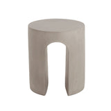 Outdoor Round U-Shape Side Table Light Grey