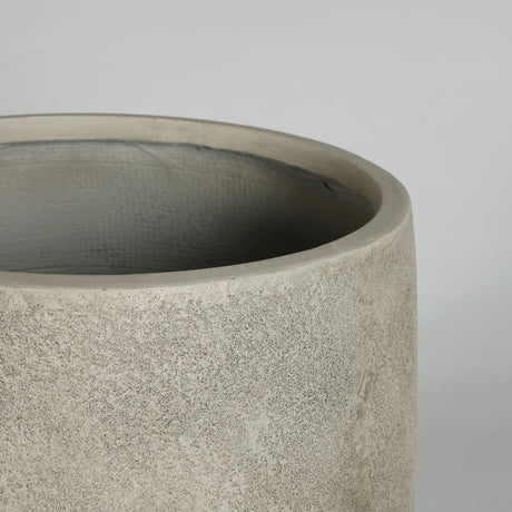 Round Concrete Planter (S/2) - Antique Grey