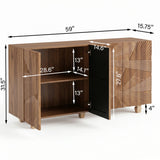Brown Woven Pattern Sideboard 59 Inch – OROA, view 8