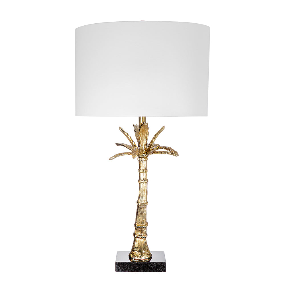 Gold Palm Tree Table Lamp