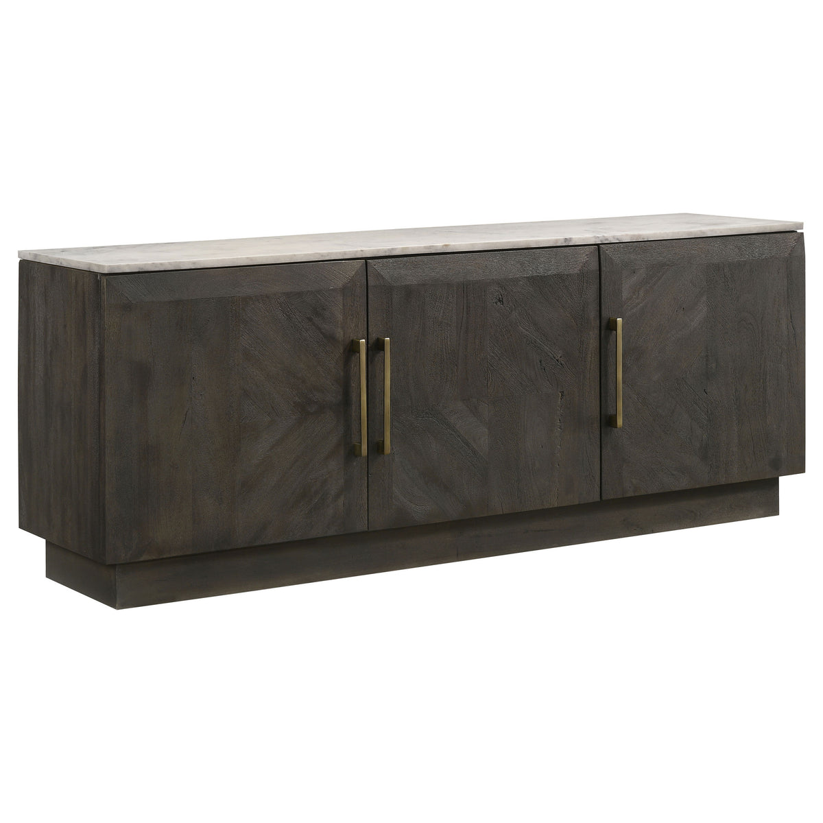 Tobacco Grey 3-Door Sideboard Buffet | Maison Naturelle
