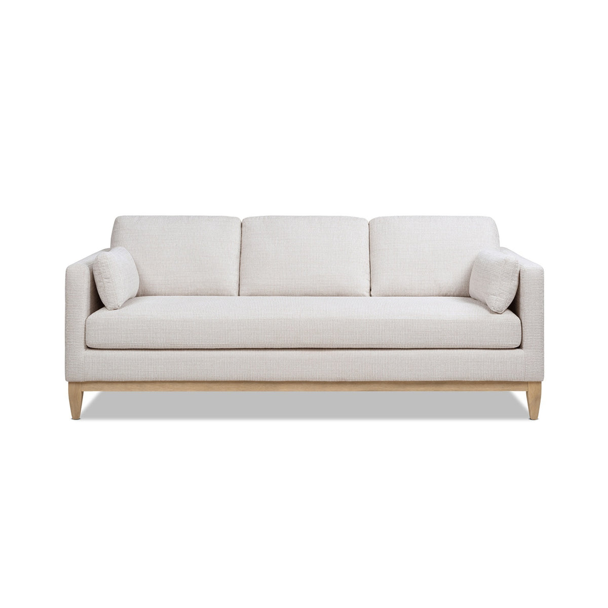 Knox Modern Farmhouse Sofa, Light Beige Chenille with Pinewood Frame - OROA Online Furniture