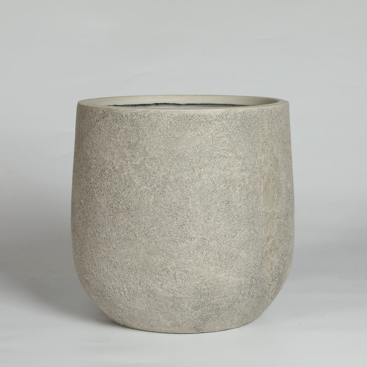 Round Concrete Planter (S/2) - Antique Grey