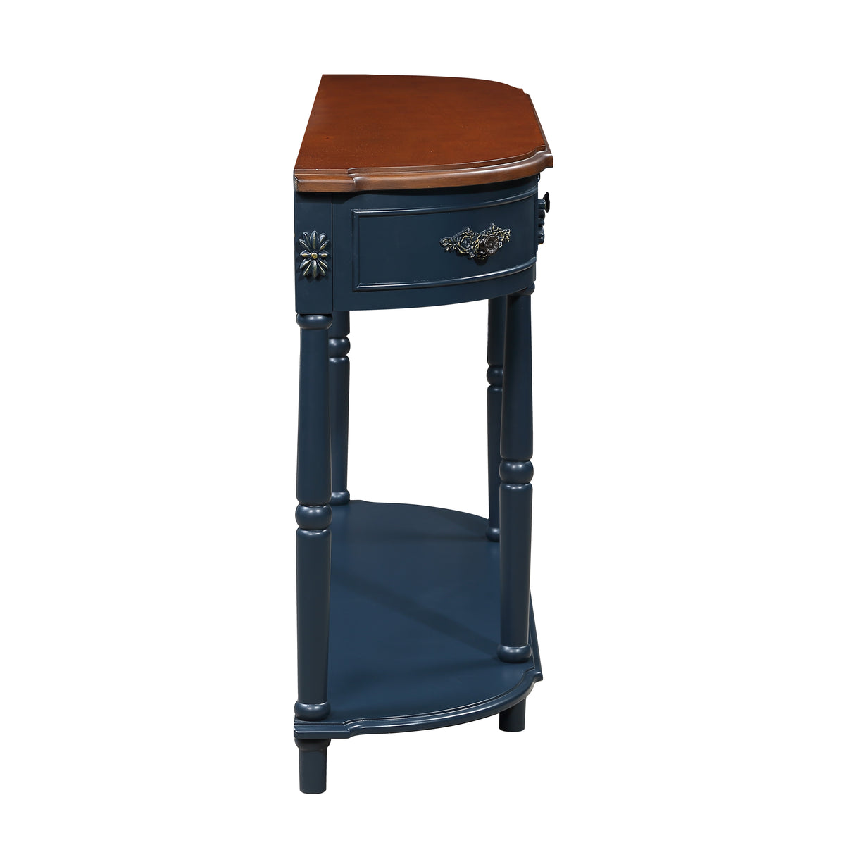 Modern European furniture - Retro Curved Wood Console Table - www.oroa.com