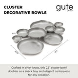 Cluster Decorative Bowls, Bright Silver Brass - Decoration
