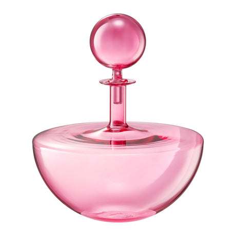 pink glass decanter