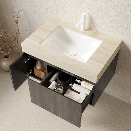 Modern Bathroom Vanity with Stone Top - OROA