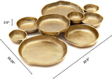 Cluster Decorative Bowls, Bright Gold Brass - Decoration, Snack Tray Bowl