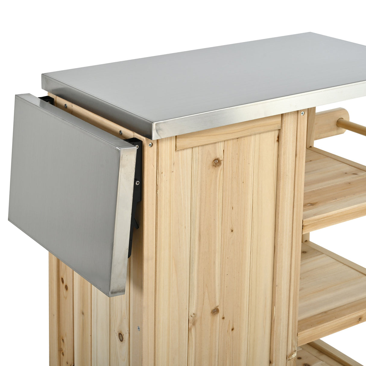 Foldable Outdoor Kitchen Island Patio Kitchen Island - Wood