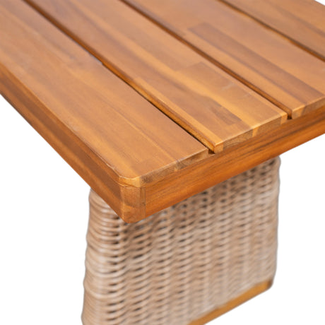 Outdoor Acacia Teak Wood Bench | OROA
