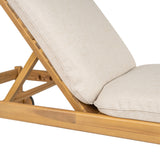 Riviera Outdoor Chaise Lounge with Wheels, Acacia Wood Frame (S/2)