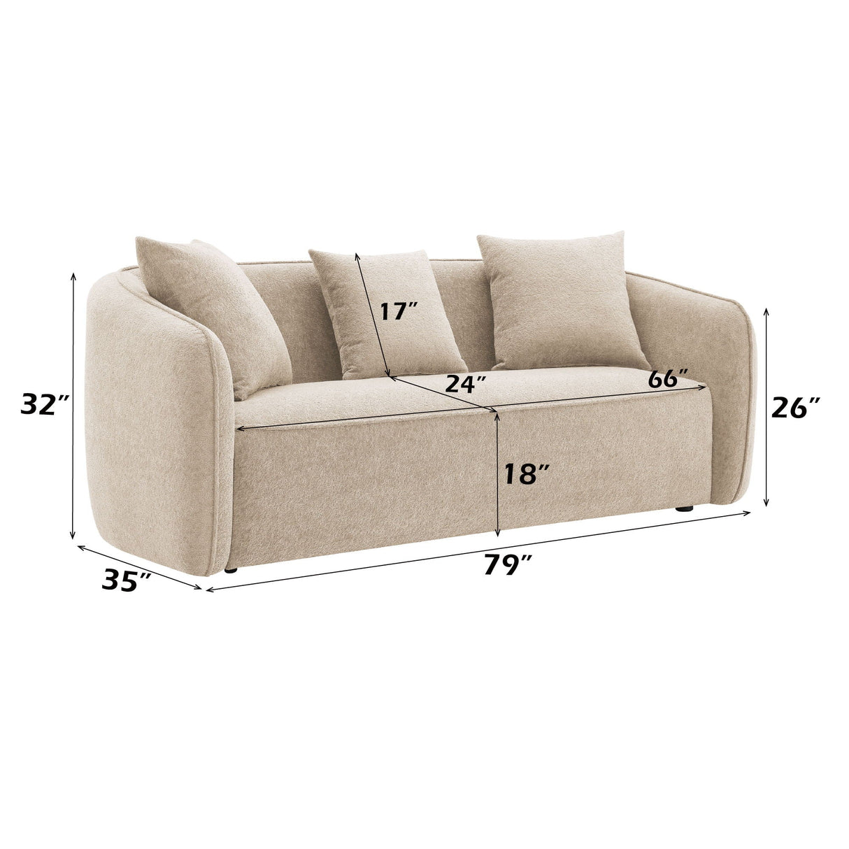 Beige Keith Sofa -  Comfort | OROA