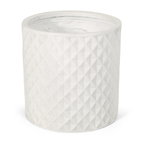 Antique White Round Planter | OROA