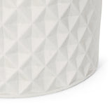 Antique White Round Planter | OROA