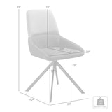 Two Tone Gray Swivel Dining Chairs Set of 2 – OROA, view 6