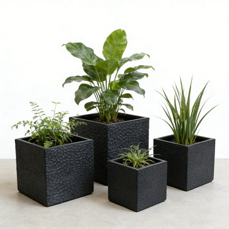 Large Outdoor Indoor Magnesium Oxide Planter (S/4)
