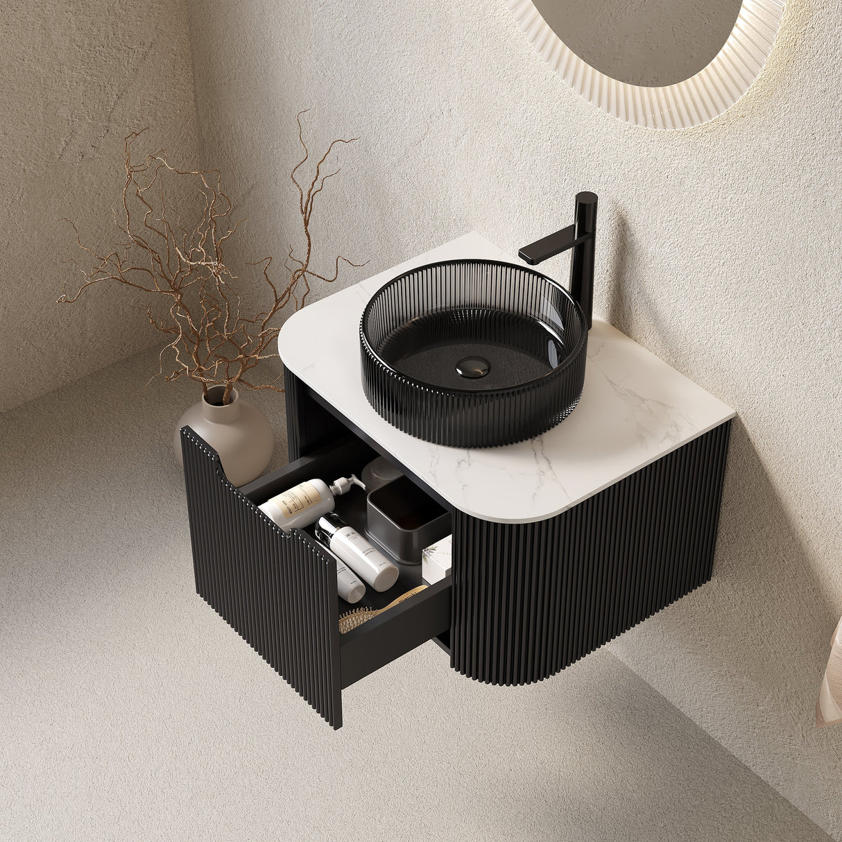 Modern Bathroom Vanity & Sink - OROA