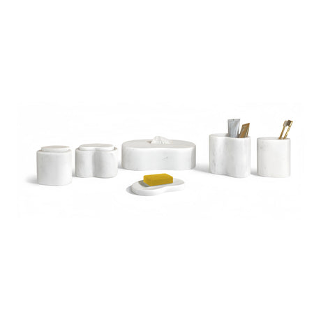 Elegant Marble Bathroom Accessories Set - OROA (S/6)