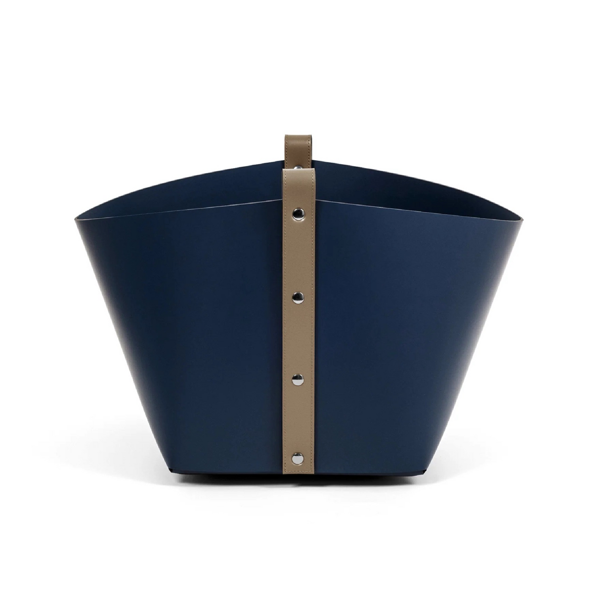Leather Strapped Basket | Pinetti Ovo | OROA.com