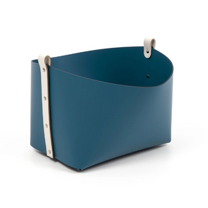 Leather Strapped Basket | Pinetti Ovo | OROA.com