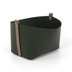 Leather Strapped Basket | Pinetti Ovo | OROA.com