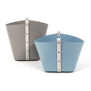 Leather Strapped Basket | Pinetti Ovo | OROA.com