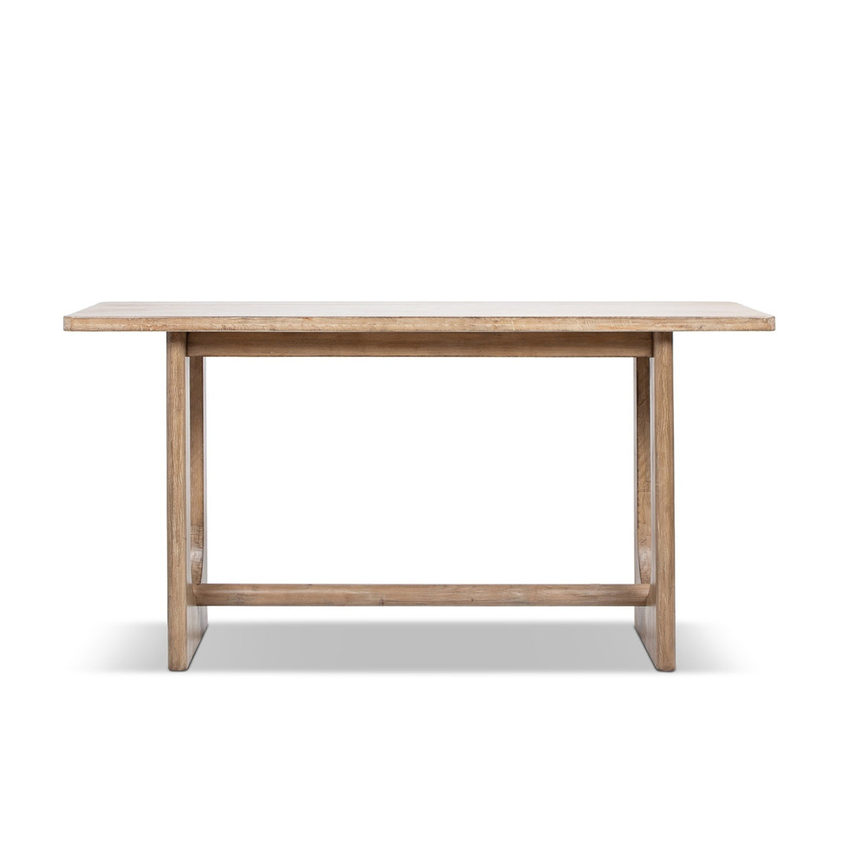 Turnkey Modern Trestle Console Table, Antique Natural Brown Reclaimed Pine - OROA Modern Furniture
