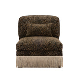 leopard print chair with fringe - oroa