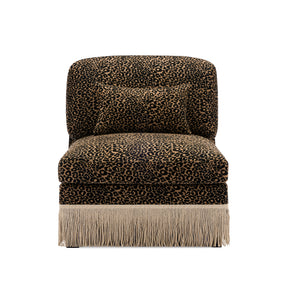 leopard print chair with fringe - oroa