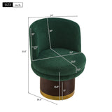 Round Swivel Accent Chair With Curved Backrest - Fall