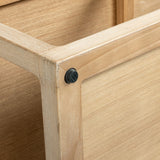 Ellis Reclaimed Pine Open Frame Coffee Table with Lower Shelf, Light Natural Cerused - OROA Online Furniture