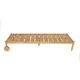 Riviera Outdoor Chaise Lounge with Wheels, Acacia Wood Frame (S/2)