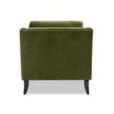 Josephine Upholstered Chaise Lounge, Olive Green Performance Velvet - OROA Modern Furniture