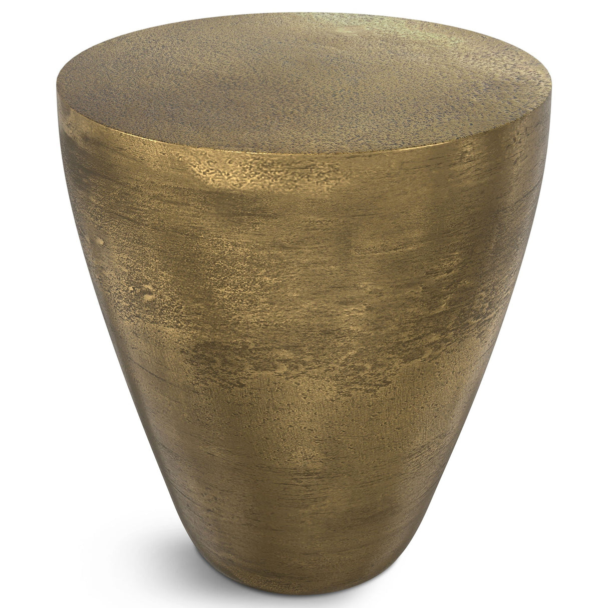 Drum Shape Side Table - Antique Brass - OROA