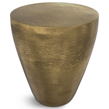 Drum Shape Side Table Antique Brass | OROA