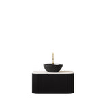 Modern Bathroom Vanity & Sink with Floating Curved Edges - OROA