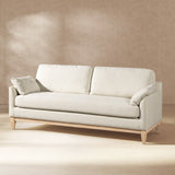 Pasadena Modern Farmhouse Sofa, Flax White Linen - OROA Modern Furniture