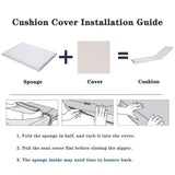 2 Pieces Set Outdoor Lounge Chair Cushion Replacement Patio Furniture Seat