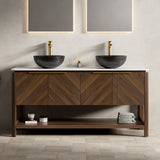Modern 60" Bathroom Vanity with Sinter Stone Countertop - OROA