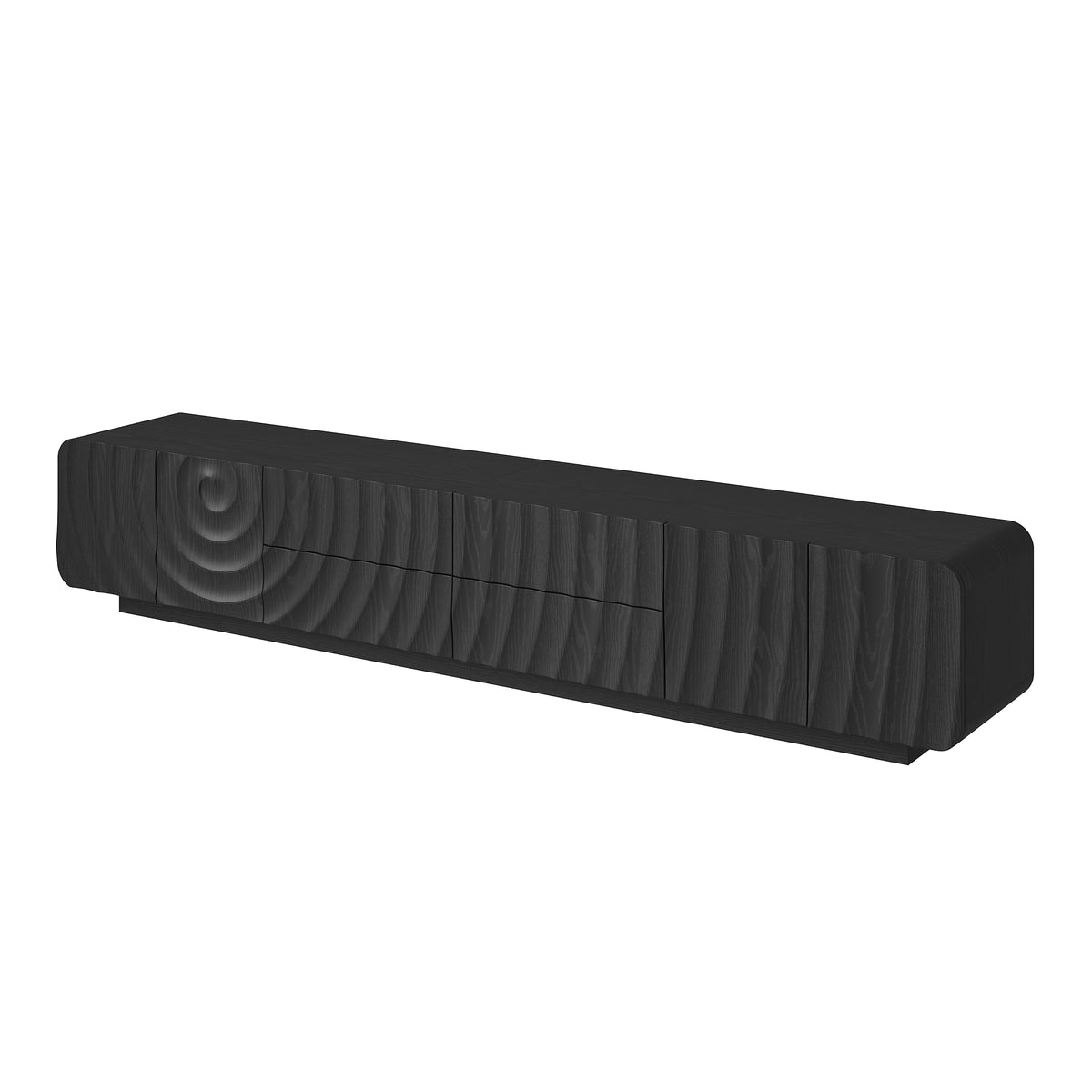 Black Wave Front Media Console 86 Inch – OROA, view 5