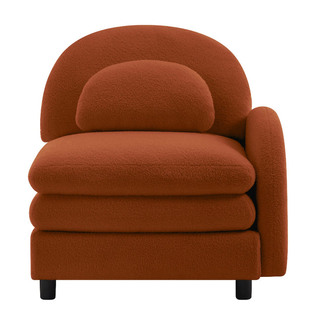 Brown armchair on a white background
